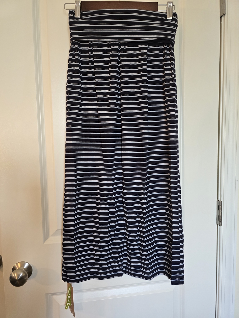 OGL 2Pcs Set Striped Spaghetti Bra Top & Low Rise Striped Midi Skirt - Picture 10 of 12